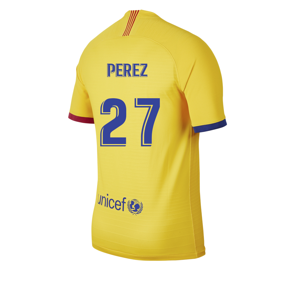 Lapset Jalkapallo Carles Perez 27 Vieraspaita Keltainen Pelipaita 2019/20 Lyhythihainen Paita