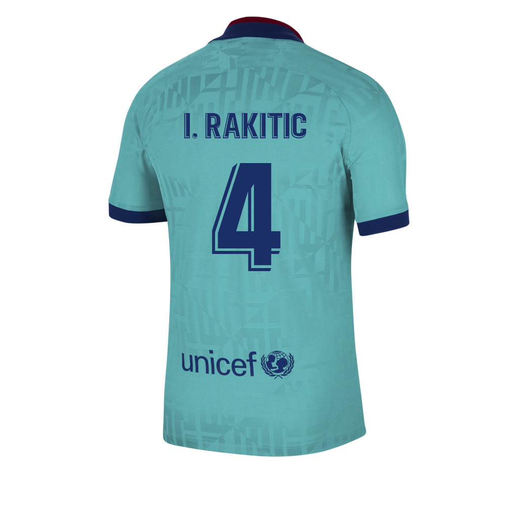 Lapset Jalkapallo Ivan Rakitic 4 3. Paita Sininen Pelipaita 2019/20 Lyhythihainen Paita