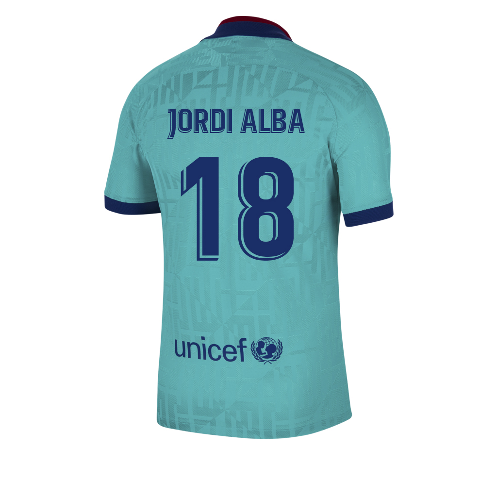 Lapset Jalkapallo Jordi Alba 18 3. Paita Sininen Pelipaita 2019/20 Lyhythihainen Paita