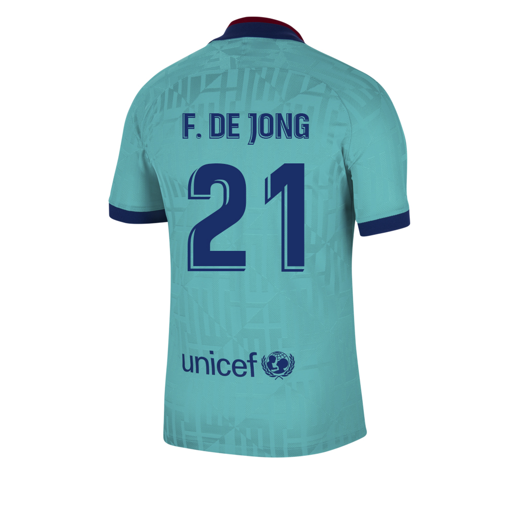 Lapset Jalkapallo Frenkie De Jong 21 3. Paita Sininen Pelipaita 2019/20 Lyhythihainen Paita