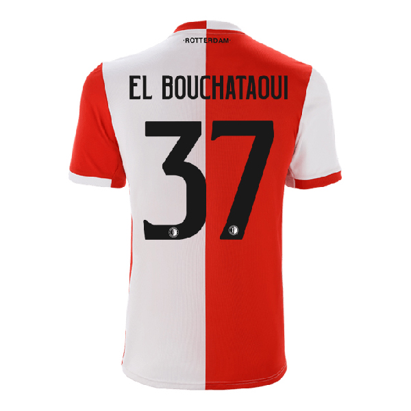 Lapset Jalkapallo Achraf El Bouchataoui 37 Kotipaita Punainen Valkoinen Pelipaita 2019/20 Lyhythihainen Paita