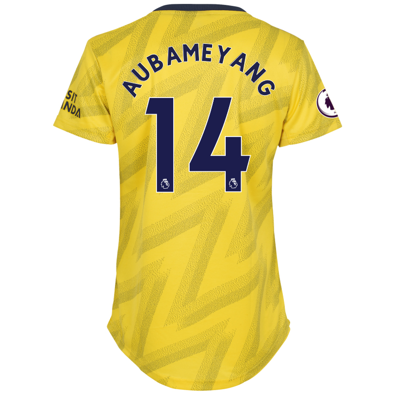 Naisten Jalkapallo Pierre-emerick Aubameyang 14 Vieraspaita Keltainen Pelipaita 2019/20 Lyhythihainen Paita