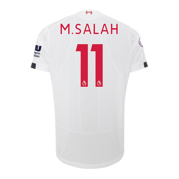 Naisten Jalkapallo Mohamed Salah 11 Vieraspaita Valkoinen Pelipaita 2019/20 Lyhythihainen Paita