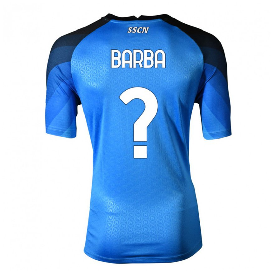 Kandiny Lapset Benedetto Barba #0 Tummansininen Harmaa Kotipaita 2022/23 Lyhythihainen Paita T-paita