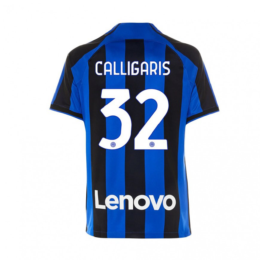 Kandiny Lapset Alessandro Calligaris #32 Kuninkaallisen Sininen Musta Kotipaita 2022/23 Lyhythihainen Paita T-paita