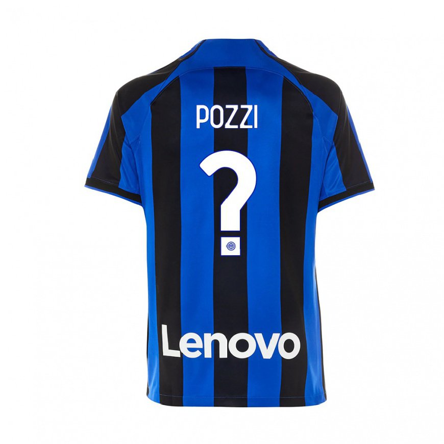 Kandiny Lapset Andrea Pozzi #0 Kuninkaallisen Sininen Musta Kotipaita 2022/23 Lyhythihainen Paita T-paita