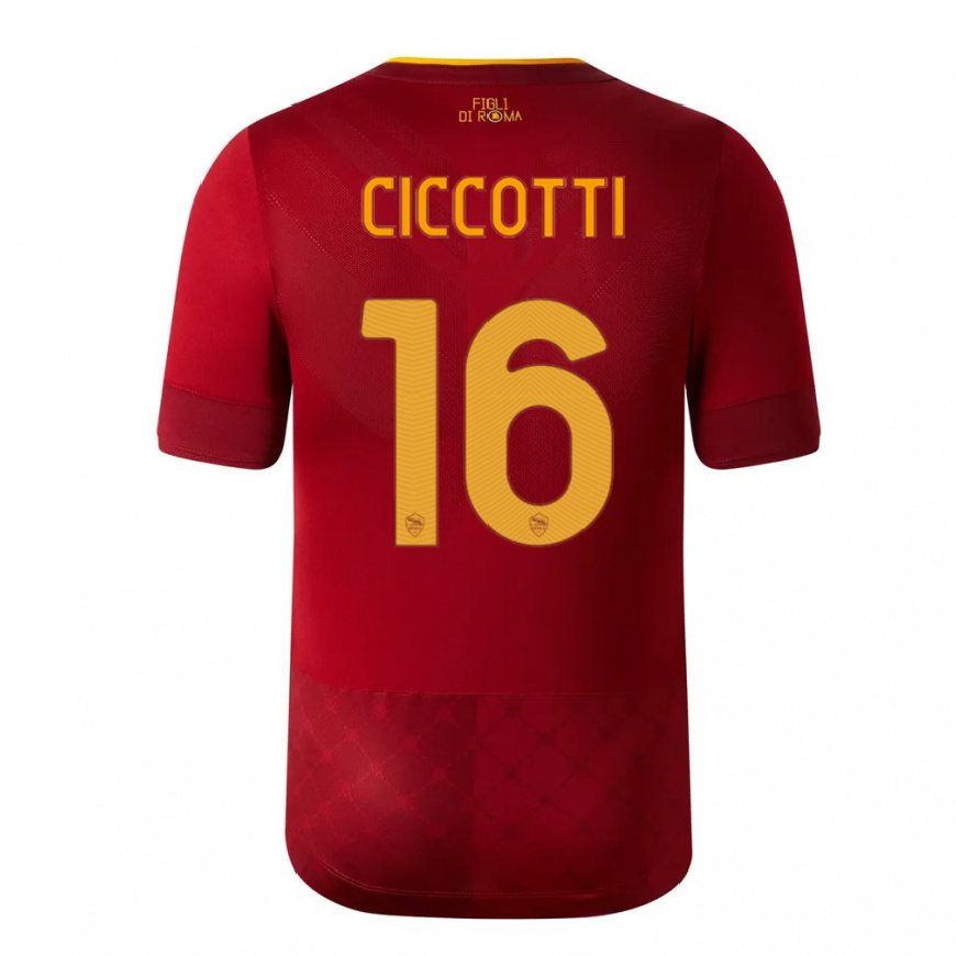Kandiny Lapset Claudia Ciccotti #16 Ruskea Punainen Kotipaita 2022/23 Lyhythihainen Paita T-paita