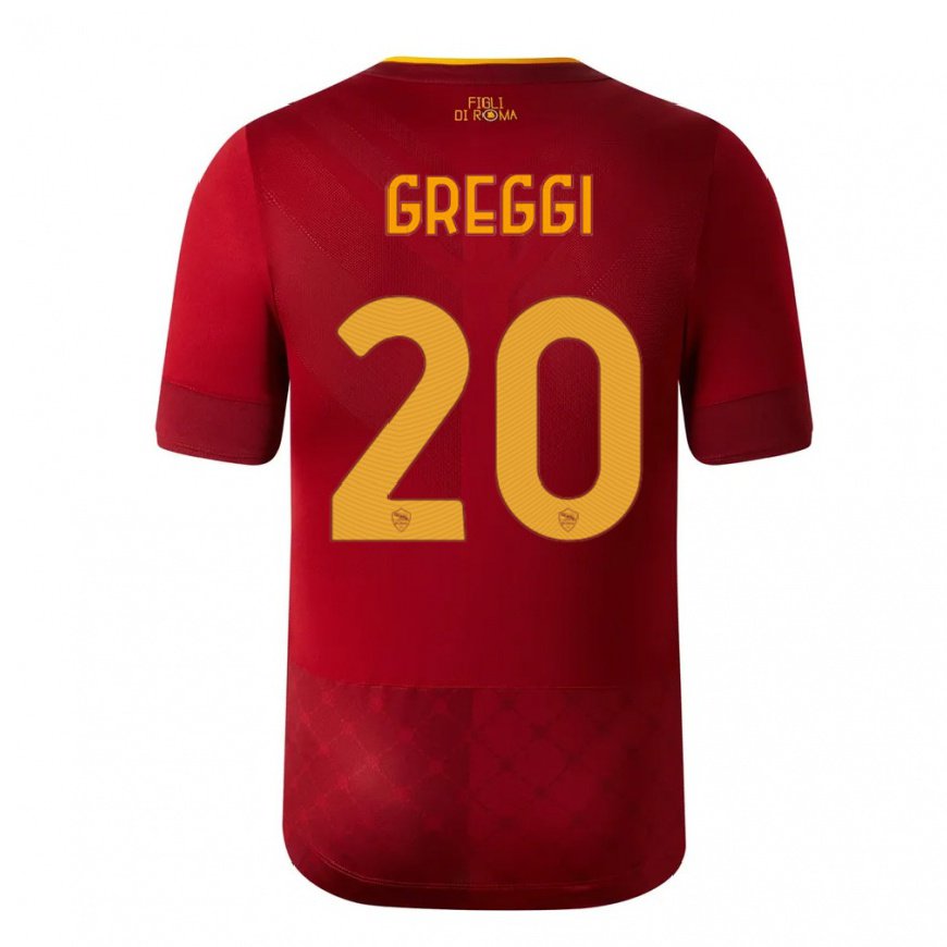Kandiny Lapset Giada Greggi #20 Ruskea Punainen Kotipaita 2022/23 Lyhythihainen Paita T-paita