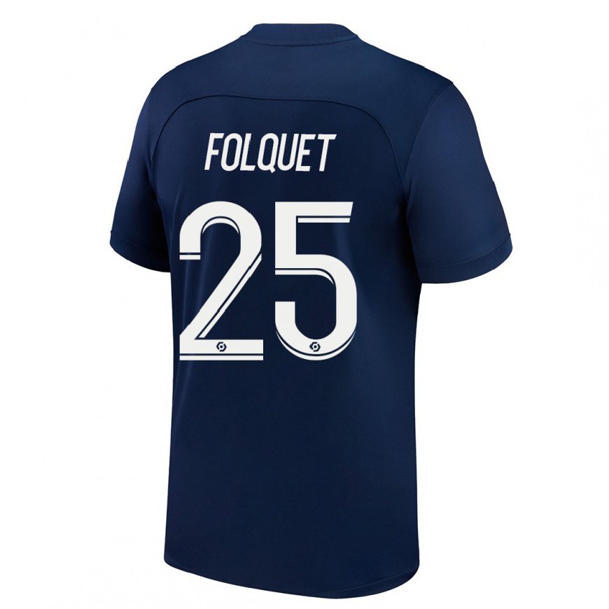 Kandiny Lapset Magnaba Folquet #25 Tumma Sininen Punainen Kotipaita 2022/23 Lyhythihainen Paita T-paita