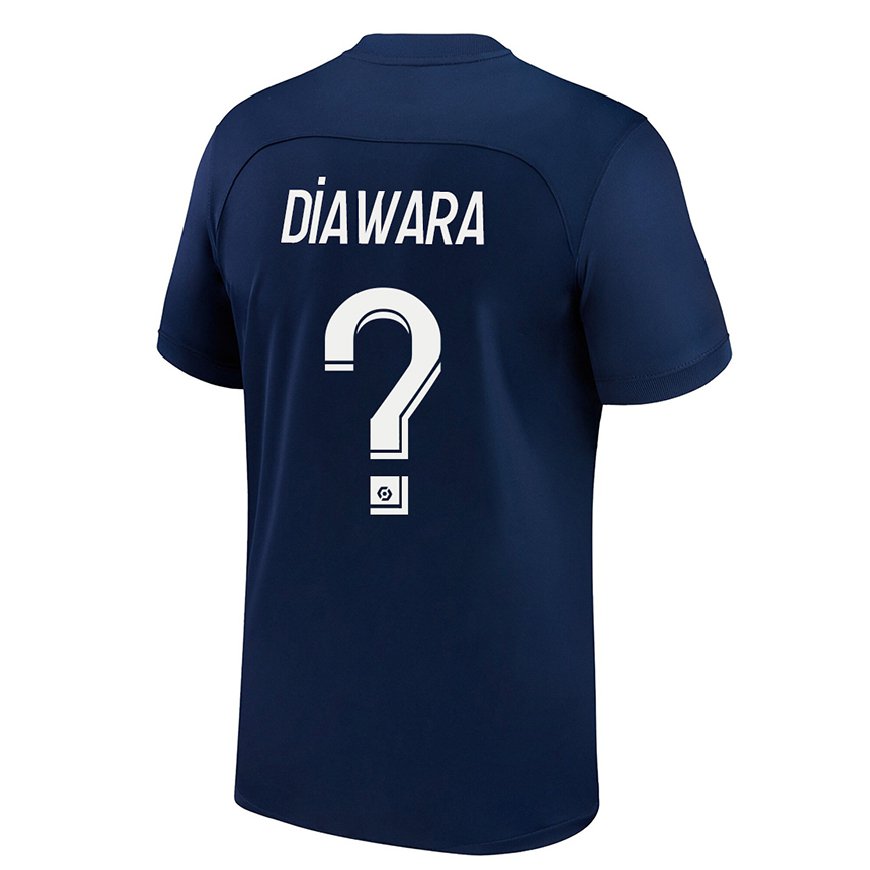 Kandiny Lapset Lahna Diawara #0 Tumma Sininen Punainen Kotipaita 2022/23 Lyhythihainen Paita T-paita