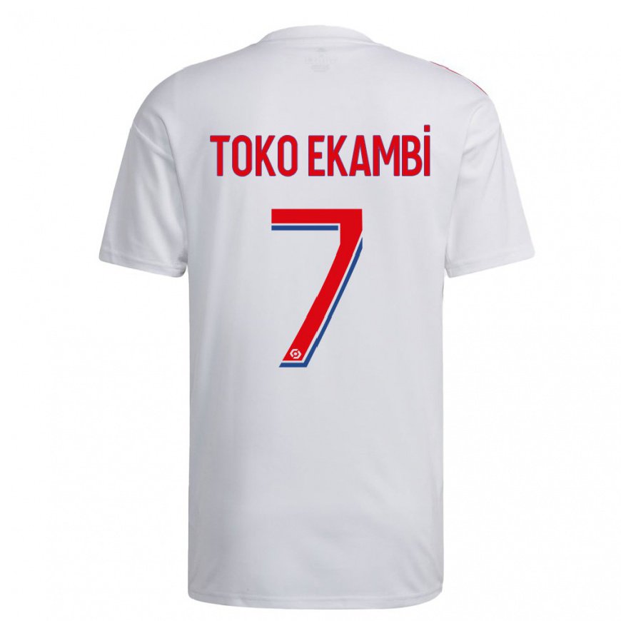Kandiny Lapset Karl Toko Ekambi #7 Valkoinen Sininen Punainen Kotipaita 2022/23 Lyhythihainen Paita T-paita