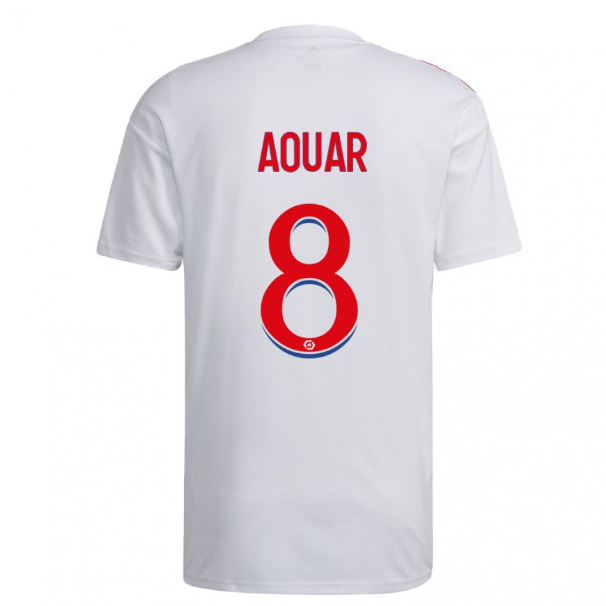 Kandiny Lapset Houssem Aouar #8 Valkoinen Sininen Punainen Kotipaita 2022/23 Lyhythihainen Paita T-paita