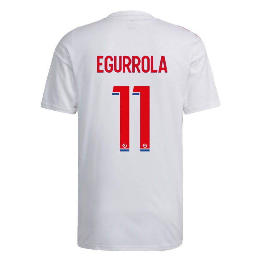 Kandiny Lapset Damaris Egurrola #11 Valkoinen Sininen Punainen Kotipaita 2022/23 Lyhythihainen Paita T-paita