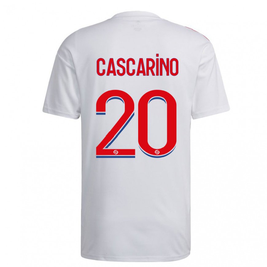 Kandiny Lapset Delphine Cascarino #20 Valkoinen Sininen Punainen Kotipaita 2022/23 Lyhythihainen Paita T-paita