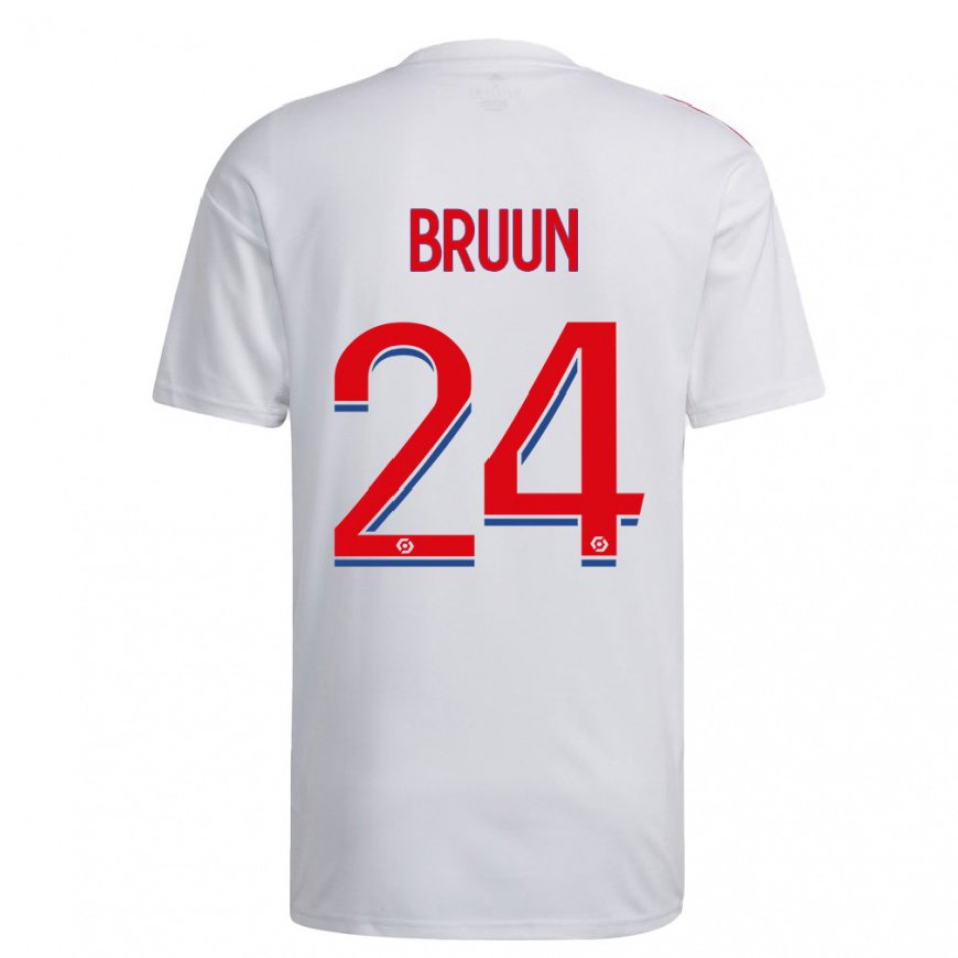 Kandiny Lapset Signe Bruun #24 Valkoinen Sininen Punainen Kotipaita 2022/23 Lyhythihainen Paita T-paita