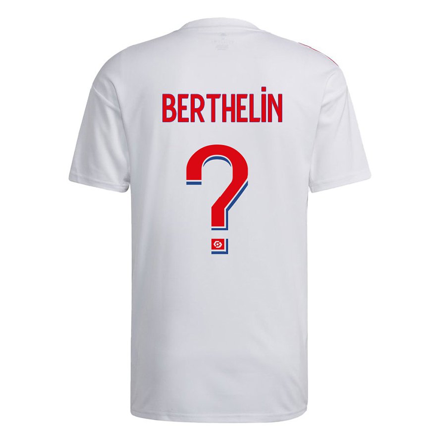Kandiny Lapset Romain Berthelin #0 Valkoinen Sininen Punainen Kotipaita 2022/23 Lyhythihainen Paita T-paita