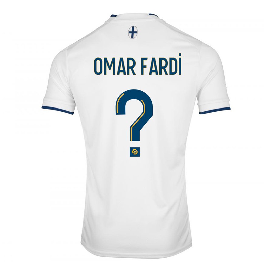 Kandiny Lapset El Omar Fardi #0 Valkoinen Safiiri Kotipaita 2022/23 Lyhythihainen Paita T-paita