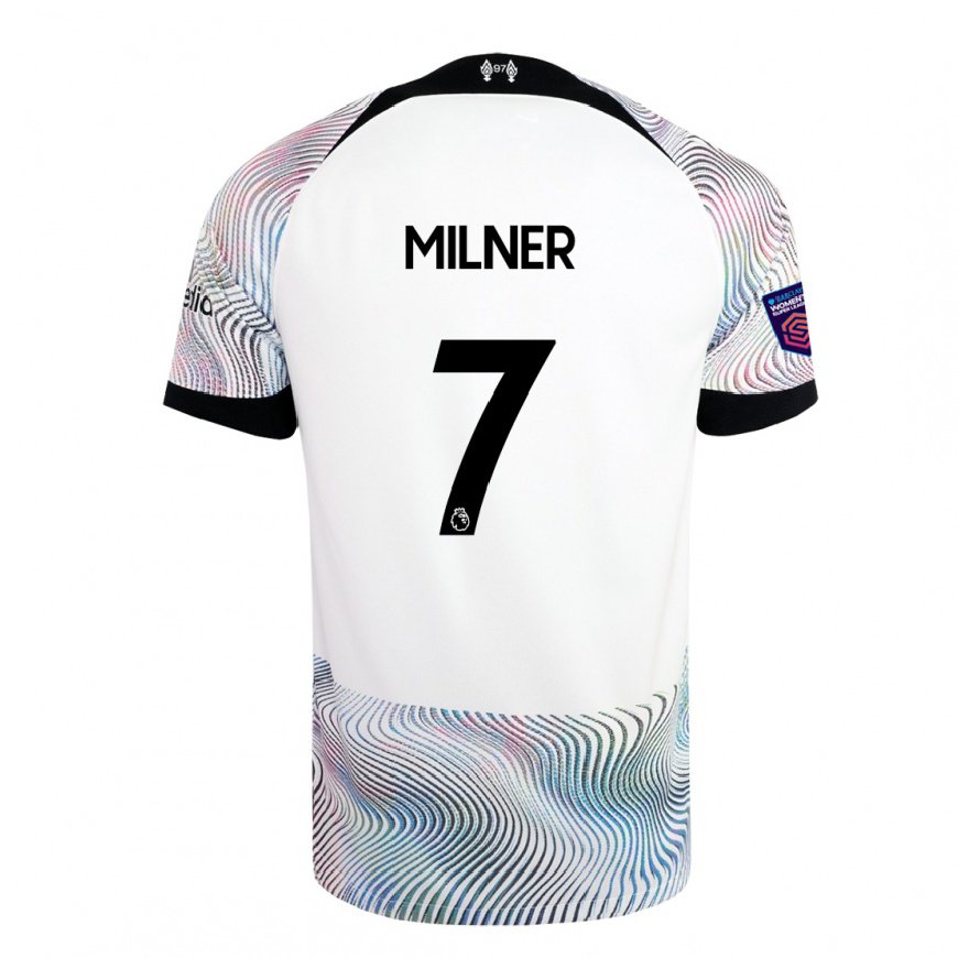 Kandiny Lapset James Milner #7 Valkoinen Värikäs Vieraspaita 2022/23 Lyhythihainen Paita T-paita
