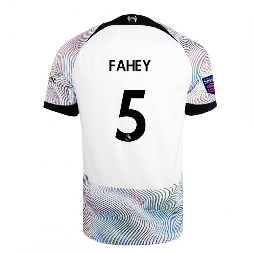 Kandiny Lapset Niamh Fahey #5 Valkoinen Värikäs Vieraspaita 2022/23 Lyhythihainen Paita T-paita
