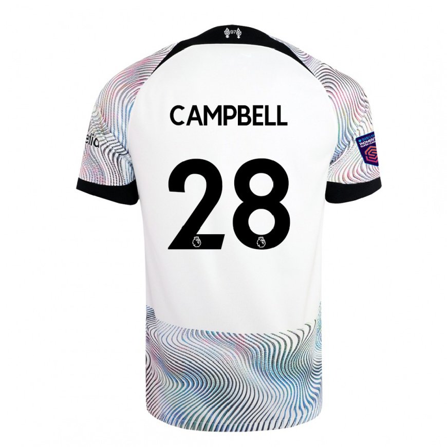 Kandiny Lapset Megan Campbell #28 Valkoinen Värikäs Vieraspaita 2022/23 Lyhythihainen Paita T-paita