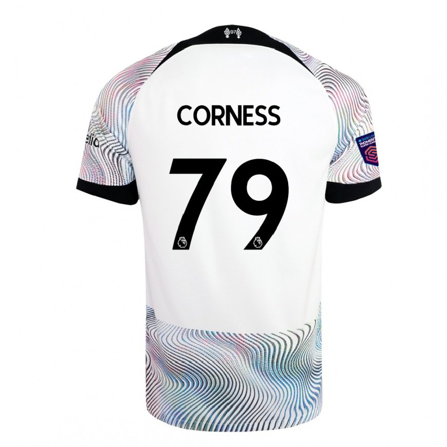Kandiny Lapset Dominic Corness #79 Valkoinen Värikäs Vieraspaita 2022/23 Lyhythihainen Paita T-paita