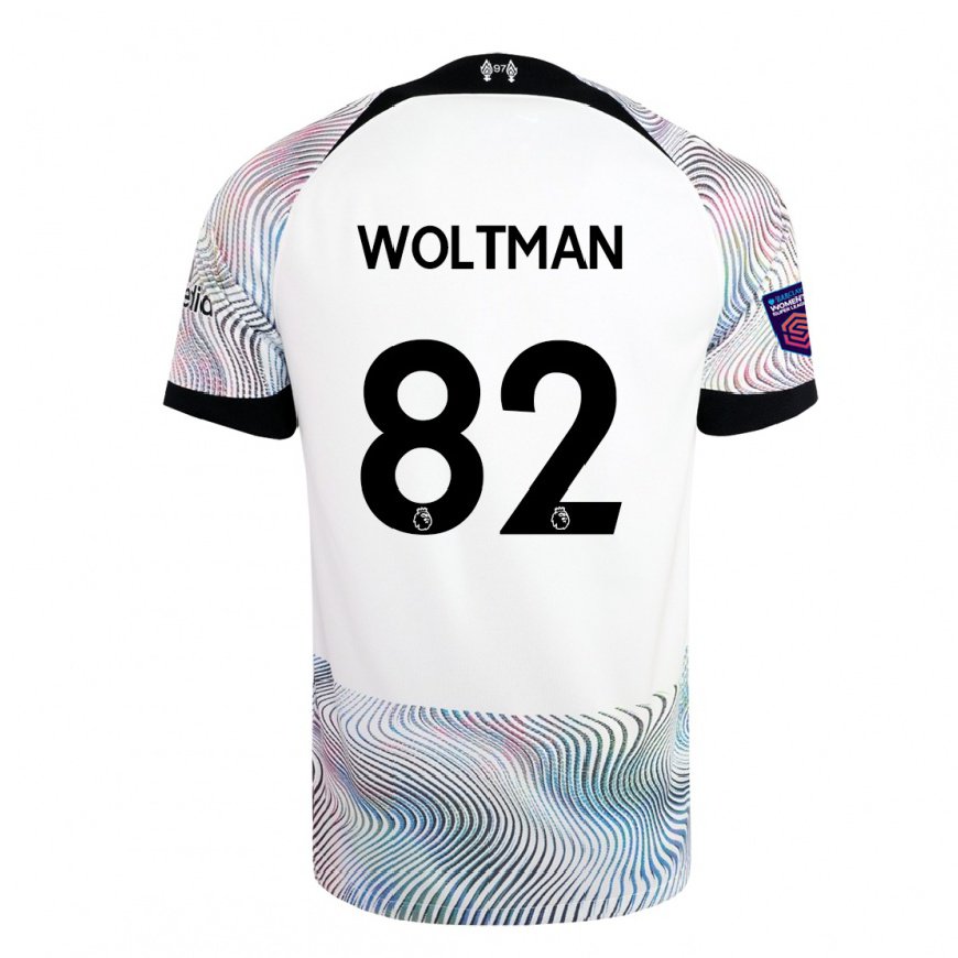 Kandiny Lapset Max Woltman #82 Valkoinen Värikäs Vieraspaita 2022/23 Lyhythihainen Paita T-paita