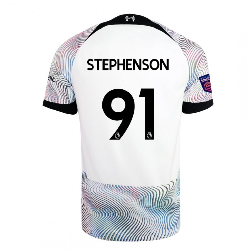 Kandiny Lapset Luca Stephenson #91 Valkoinen Värikäs Vieraspaita 2022/23 Lyhythihainen Paita T-paita
