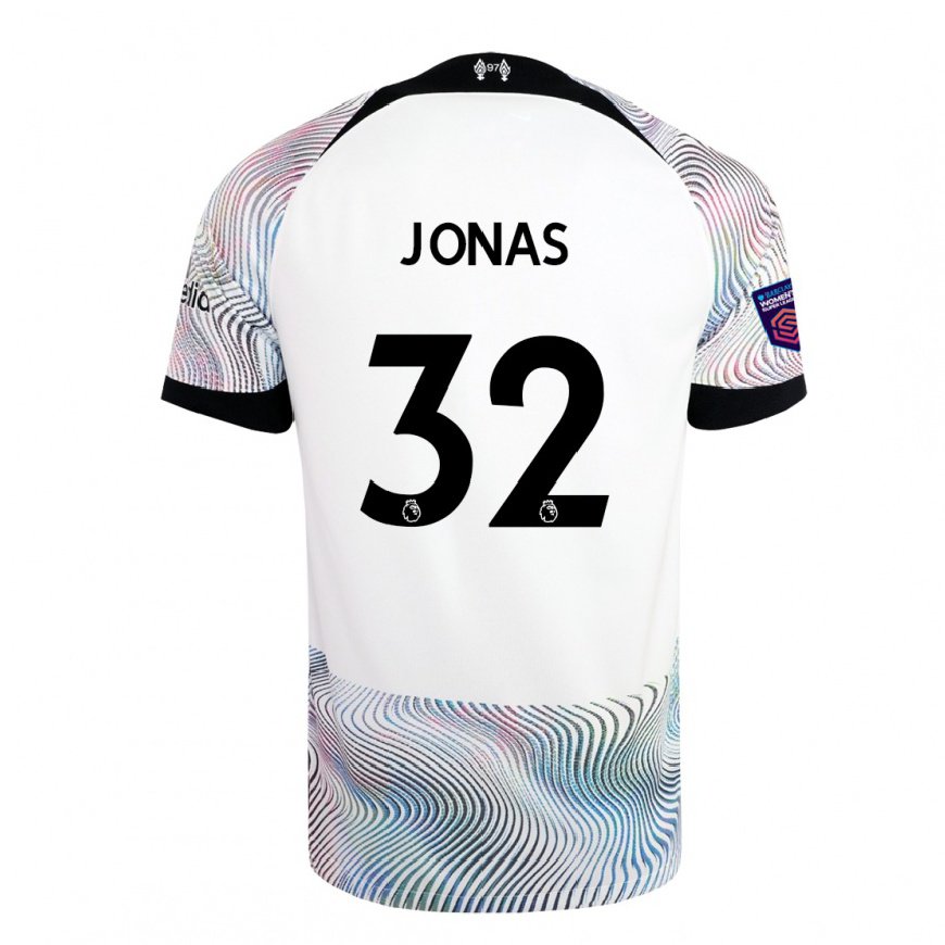 Kandiny Lapset Lee Jonas #32 Valkoinen Värikäs Vieraspaita 2022/23 Lyhythihainen Paita T-paita