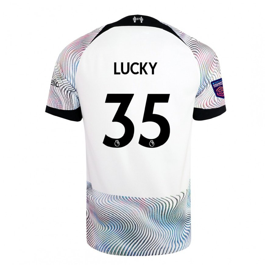 Kandiny Lapset Wellity Lucky #35 Valkoinen Värikäs Vieraspaita 2022/23 Lyhythihainen Paita T-paita