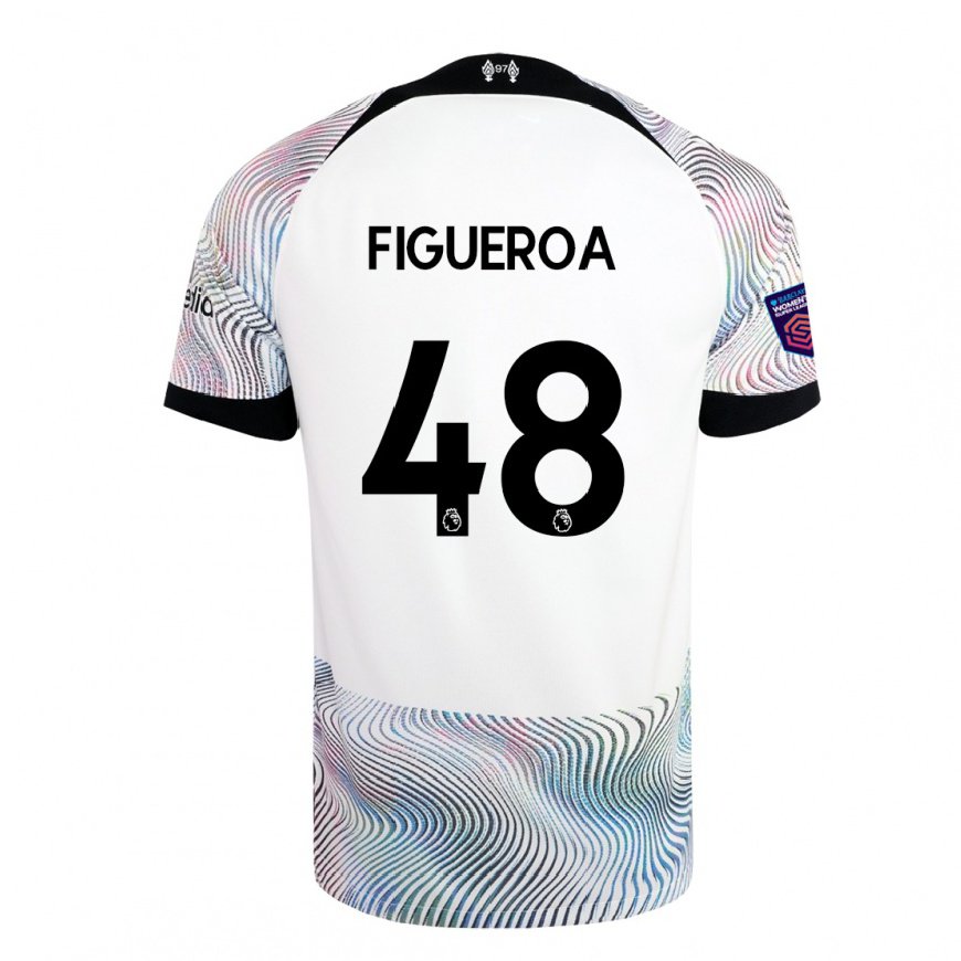 Kandiny Lapset Keyrol Figueroa #48 Valkoinen Värikäs Vieraspaita 2022/23 Lyhythihainen Paita T-paita