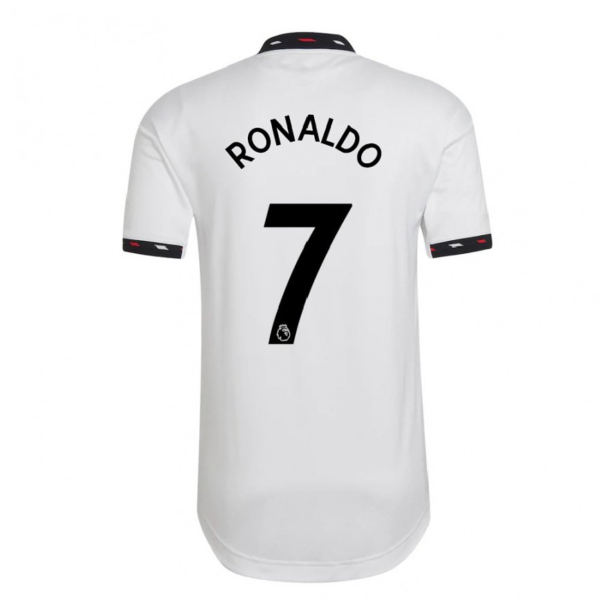 Kandiny Lapset Cristiano Ronaldo #7 Valkoinen Vieraspaita 2022/23 Lyhythihainen Paita T-paita