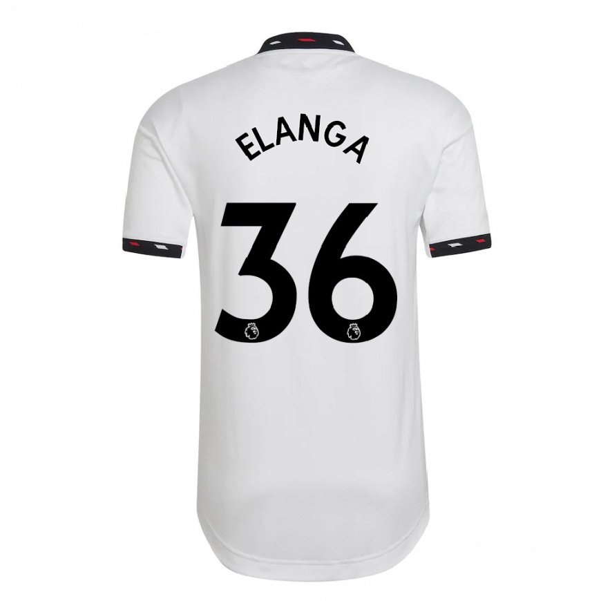 Kandiny Lapset Anthony Elanga #36 Valkoinen Vieraspaita 2022/23 Lyhythihainen Paita T-paita