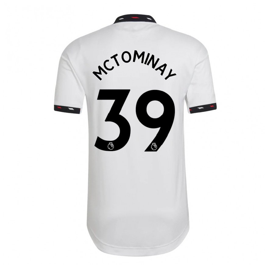 Kandiny Lapset Scott Mctominay #39 Valkoinen Vieraspaita 2022/23 Lyhythihainen Paita T-paita