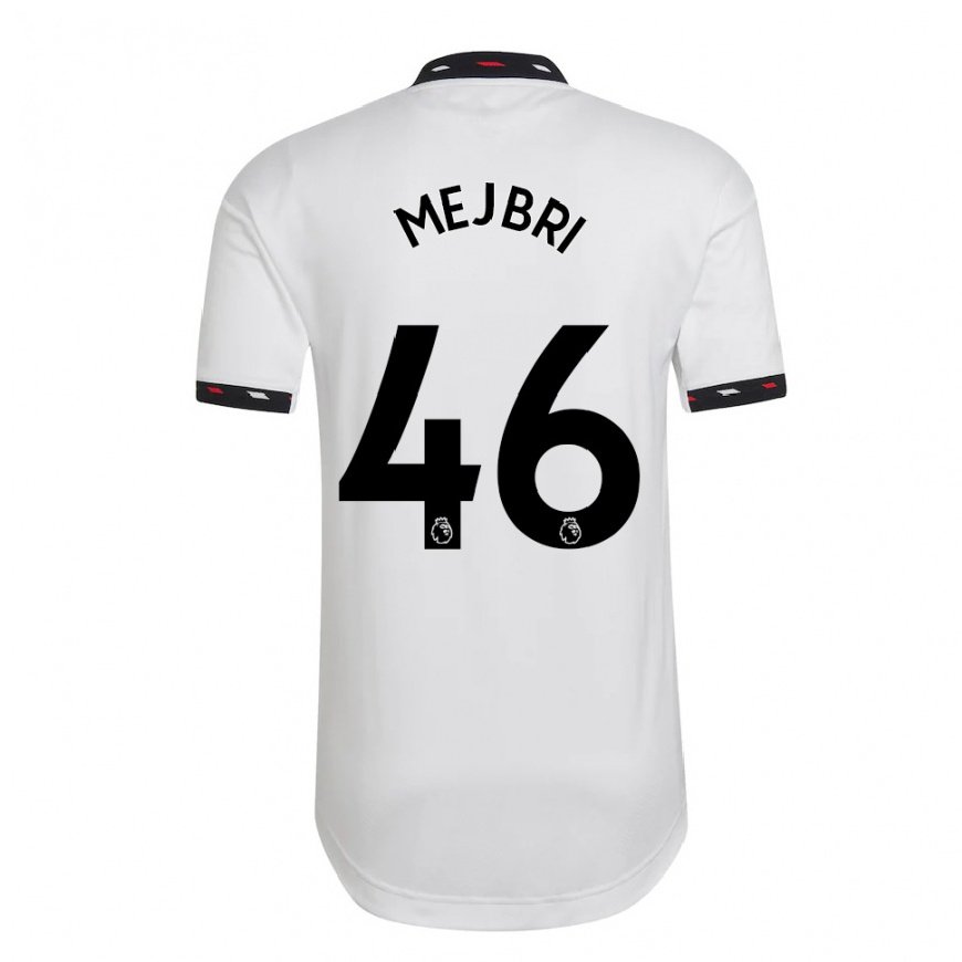 Kandiny Lapset Hannibal Mejbri #46 Valkoinen Vieraspaita 2022/23 Lyhythihainen Paita T-paita