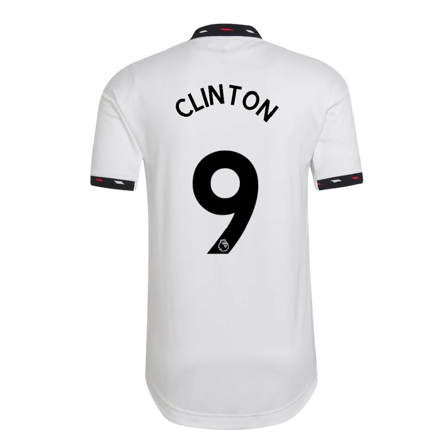 Kandiny Lapset Grace Clinton #9 Valkoinen Vieraspaita 2022/23 Lyhythihainen Paita T-paita