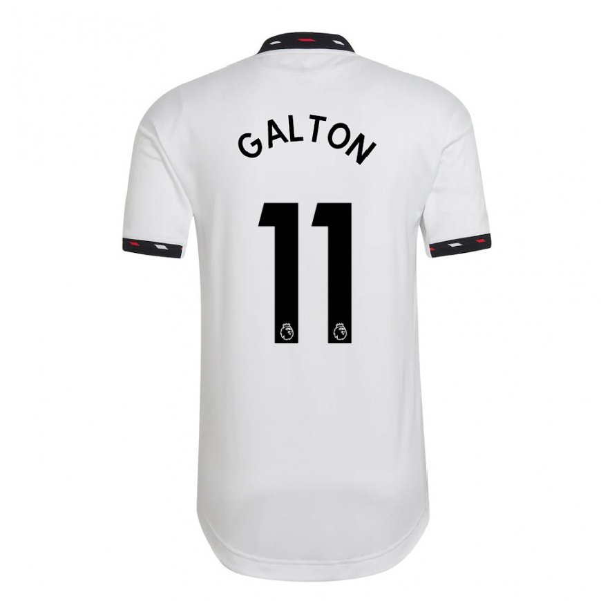 Kandiny Lapset Leah Galton #11 Valkoinen Vieraspaita 2022/23 Lyhythihainen Paita T-paita
