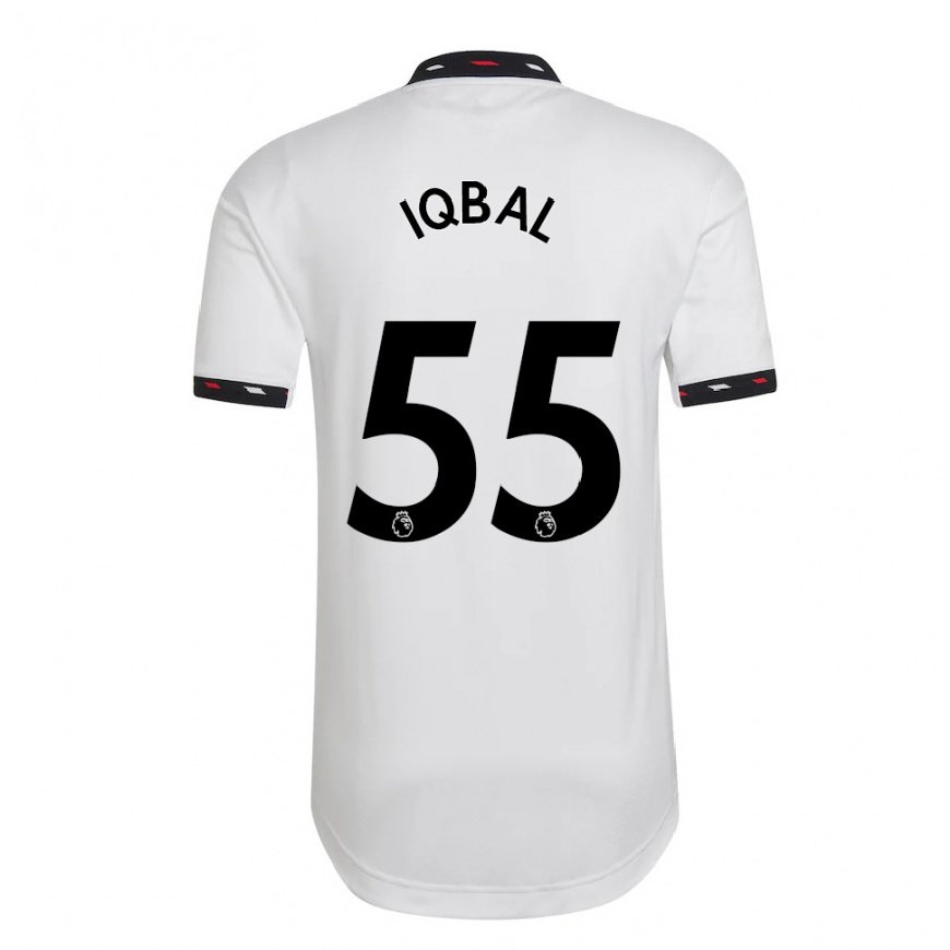 Kandiny Lapset Zidane Iqbal #55 Valkoinen Vieraspaita 2022/23 Lyhythihainen Paita T-paita