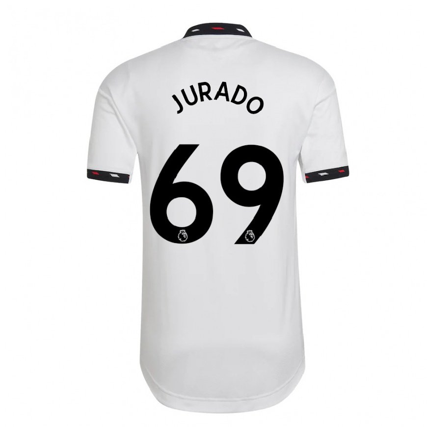 Kandiny Lapset Marc Jurado #69 Valkoinen Vieraspaita 2022/23 Lyhythihainen Paita T-paita