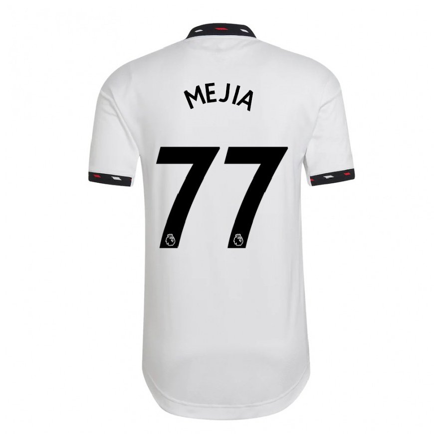 Kandiny Lapset Mateo Mejia #77 Valkoinen Vieraspaita 2022/23 Lyhythihainen Paita T-paita