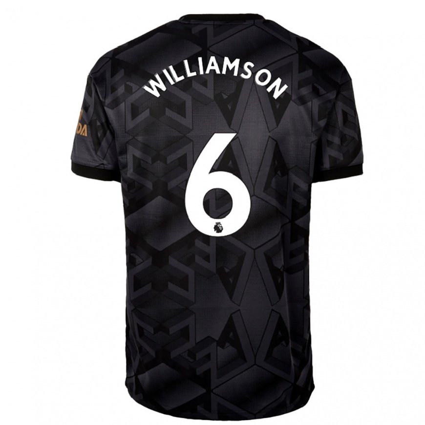 Kandiny Lapset Leah Williamson #6 Musta Harmaa Vieraspaita 2022/23 Lyhythihainen Paita T-paita