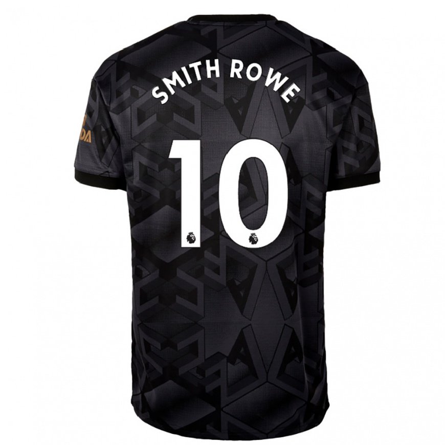 Kandiny Lapset Emile Smith Rowe #10 Musta Harmaa Vieraspaita 2022/23 Lyhythihainen Paita T-paita