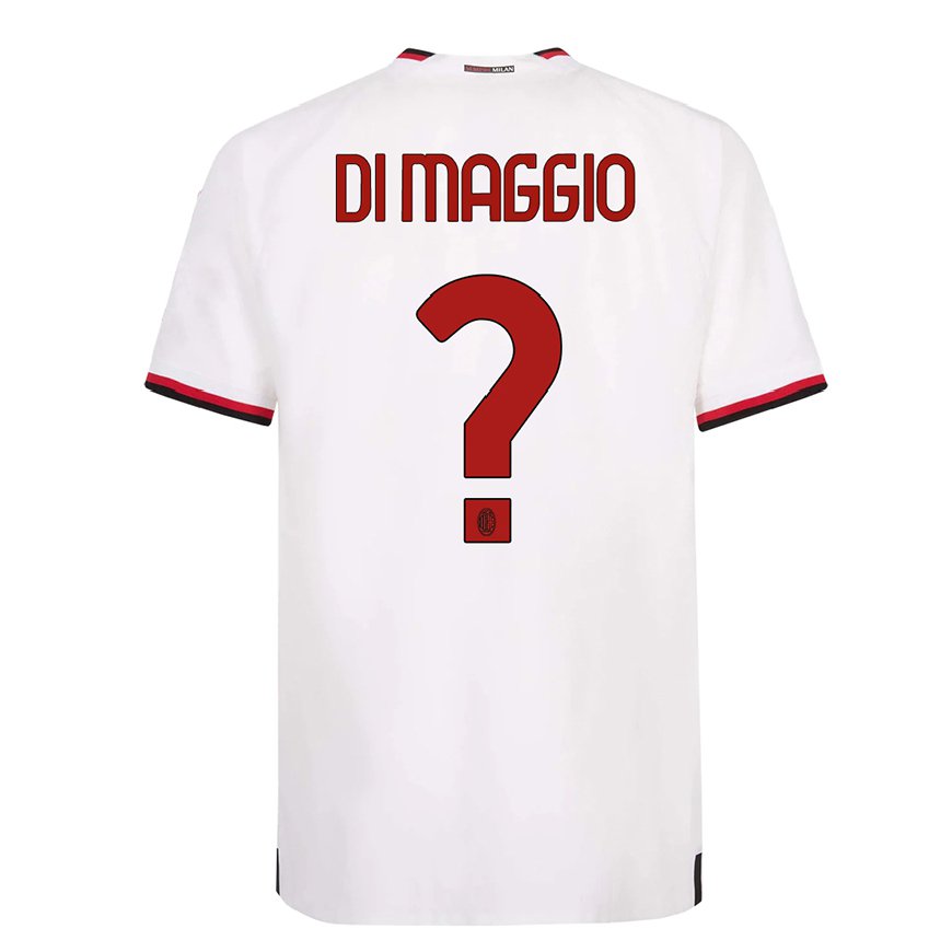 Kandiny Lapset Simone Di Maggio #0 Valkoinen Punainen Vieraspaita 2022/23 Lyhythihainen Paita T-paita