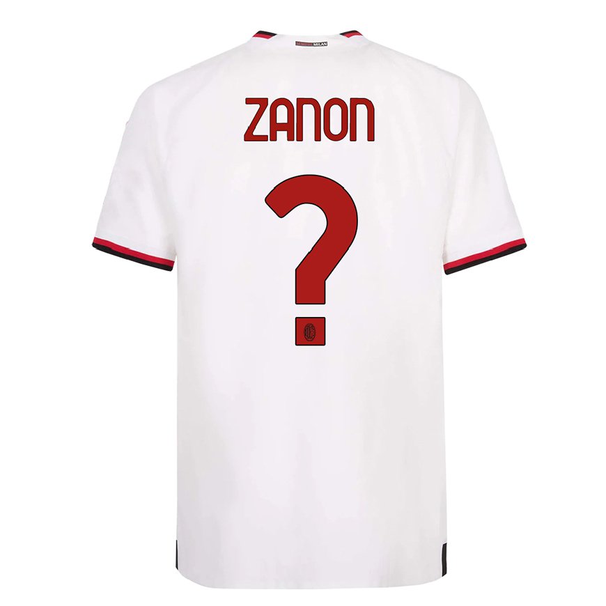 Kandiny Lapset Thomas Zanon #0 Valkoinen Punainen Vieraspaita 2022/23 Lyhythihainen Paita T-paita