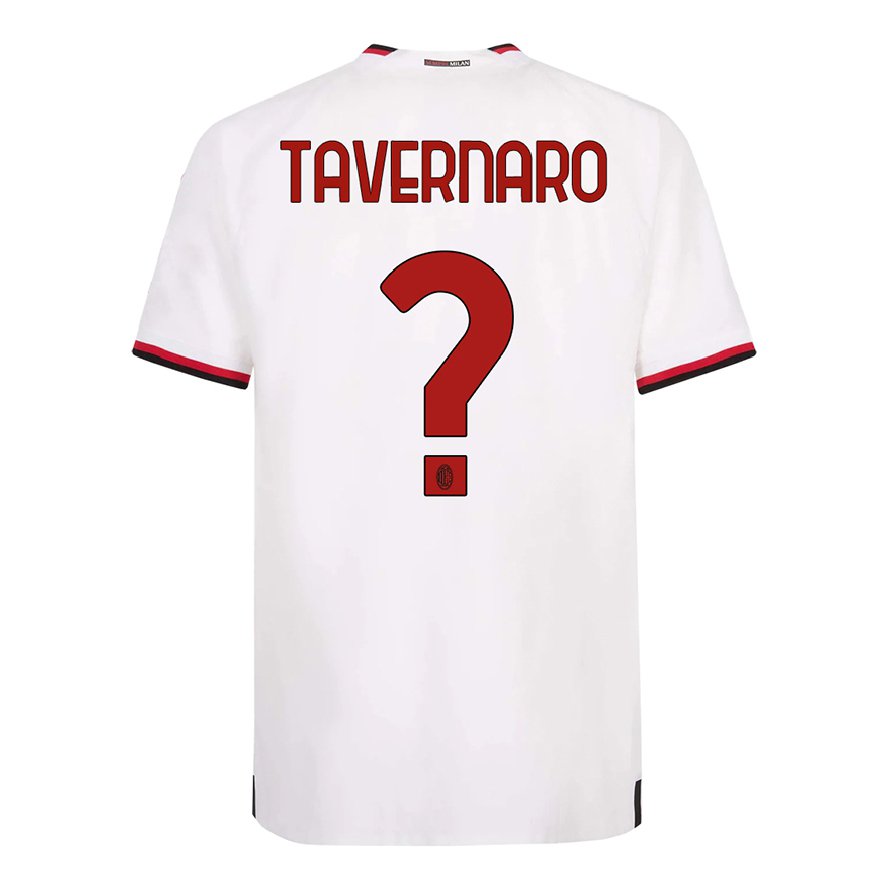 Kandiny Lapset Federico Tavernaro #0 Valkoinen Punainen Vieraspaita 2022/23 Lyhythihainen Paita T-paita
