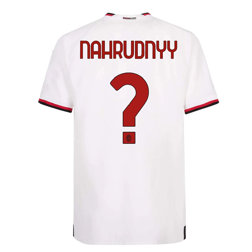 Kandiny Lapset Vladislav Nahrudnyy #0 Valkoinen Punainen Vieraspaita 2022/23 Lyhythihainen Paita T-paita