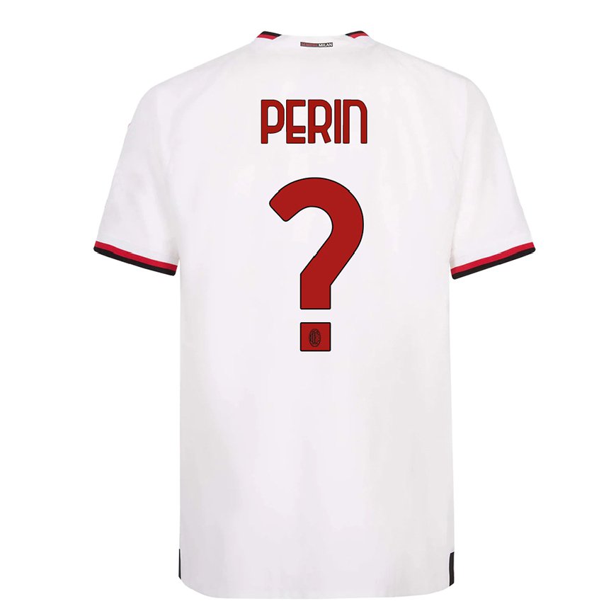 Kandiny Lapset Ernesto Perin #0 Valkoinen Punainen Vieraspaita 2022/23 Lyhythihainen Paita T-paita