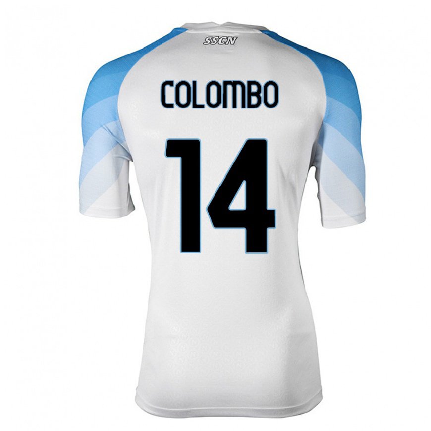 Kandiny Lapset Sofia Colombo #14 Valkoinen Taivas Sininen Vieraspaita 2022/23 Lyhythihainen Paita T-paita