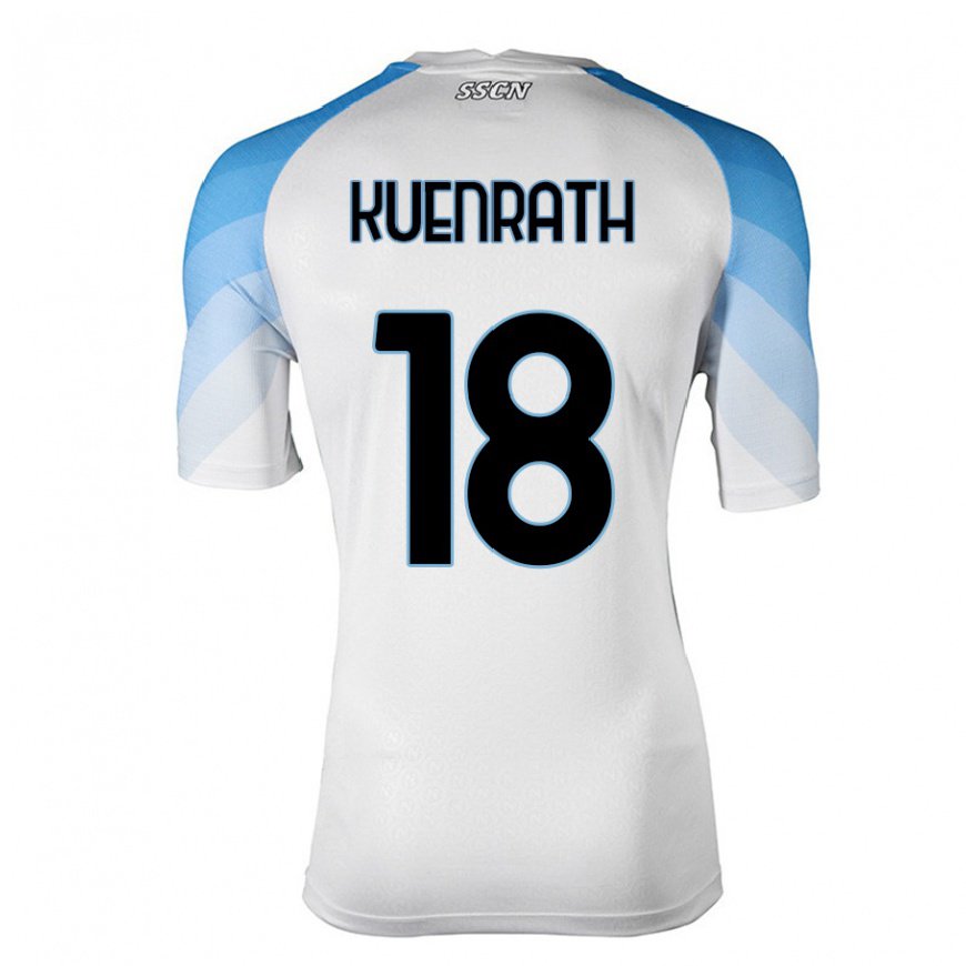 Kandiny Lapset Melanie Kuenrath #18 Valkoinen Taivas Sininen Vieraspaita 2022/23 Lyhythihainen Paita T-paita