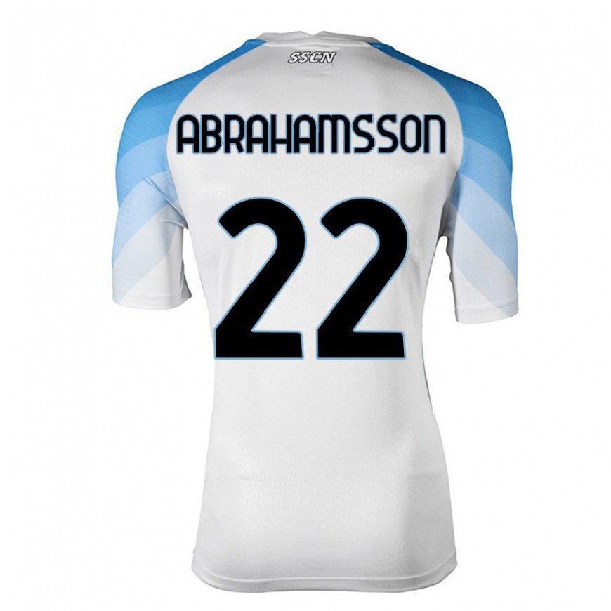 Kandiny Lapset Sejde Abrahamsson #22 Valkoinen Taivas Sininen Vieraspaita 2022/23 Lyhythihainen Paita T-paita