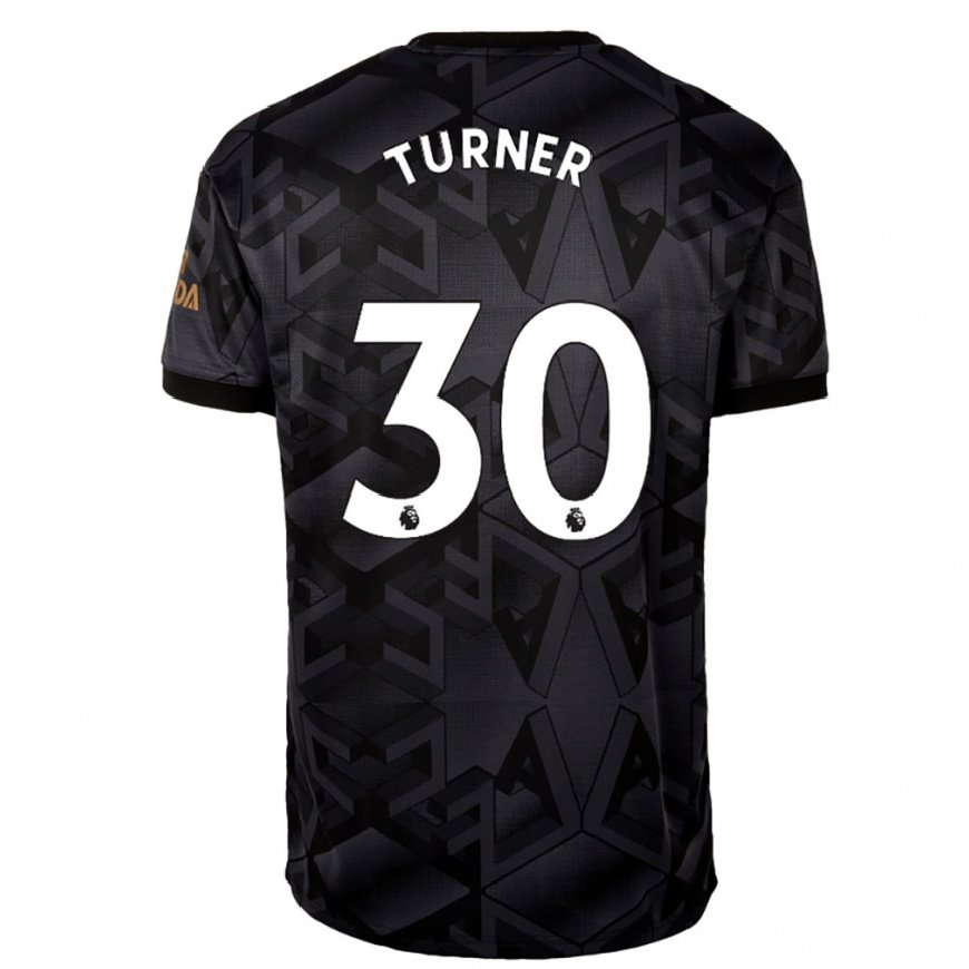 Kandiny Lapset Matt Turner #30 Musta Harmaa Vieraspaita 2022/23 Lyhythihainen Paita T-paita